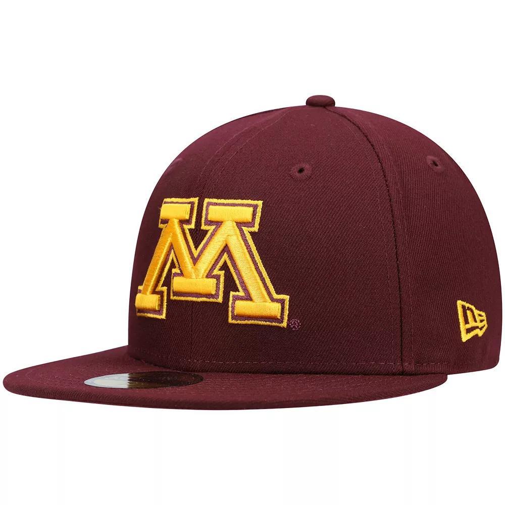 Men's New Era Maroon Minnesota Golden Gophers Logo Basic 59FIFTY Fitted Hat, Size: 7 1/8, Red Product Image