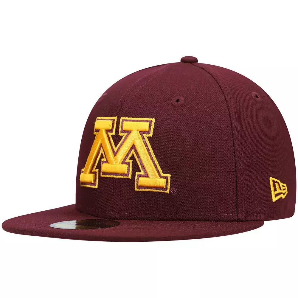 Men's New Era Maroon Minnesota Golden Gophers Logo Basic 59FIFTY Fitted Hat, Size: 7 1/8, Red Product Image