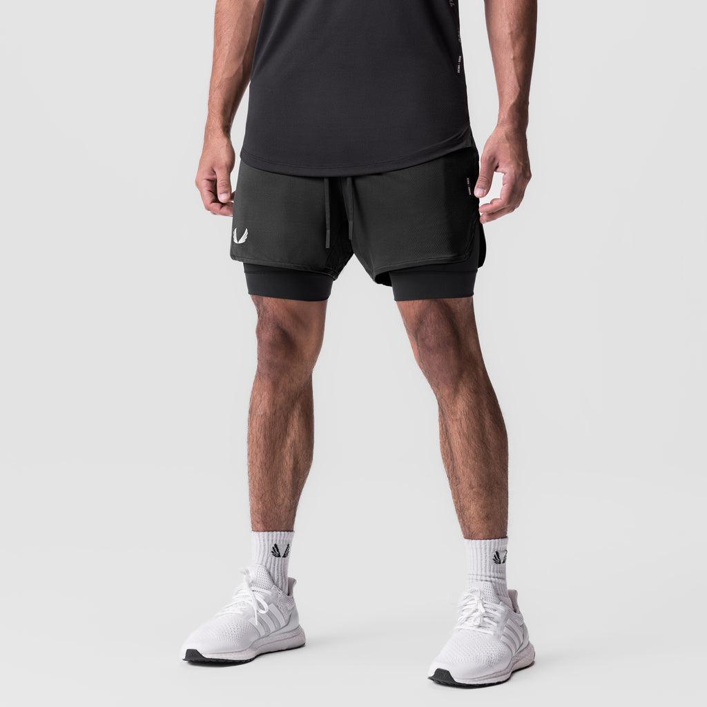 0828. AeroSilver® 5" Liner Short - Black "Wings"/Black Product Image