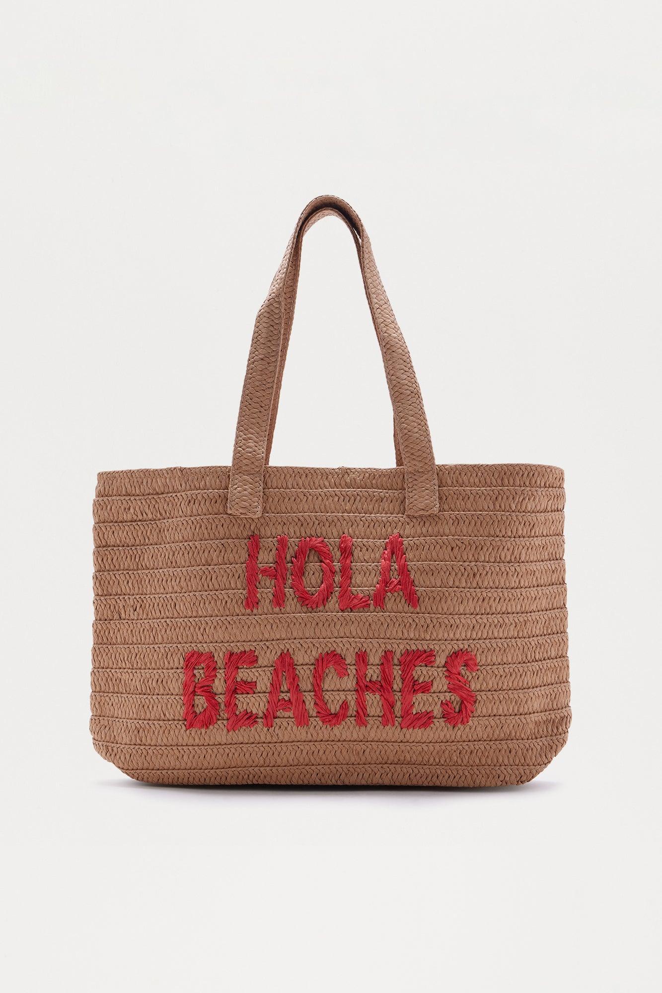 Hola Beaches Tote Bag - Tan Product Image