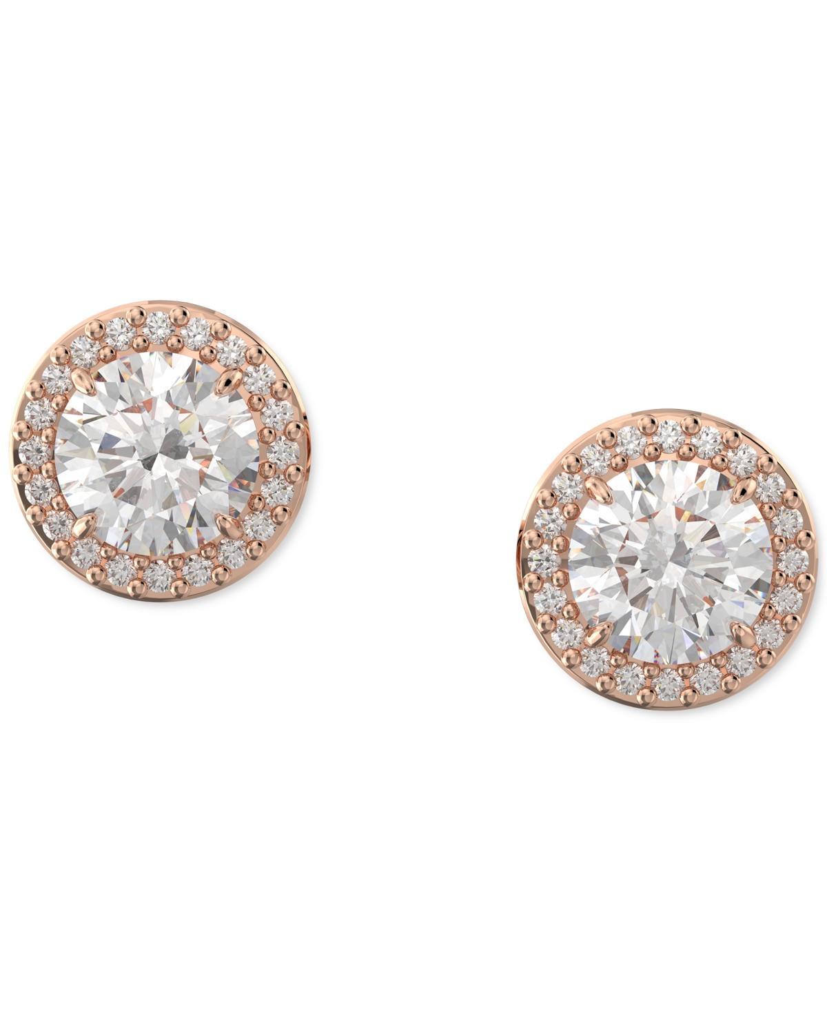 Swarovski Constella Halo Round Crystal Cut Stud Earrings Product Image