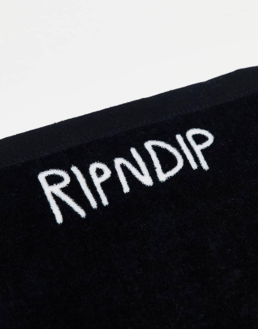 RIPNDIP towel in black with Nermal print Product Image