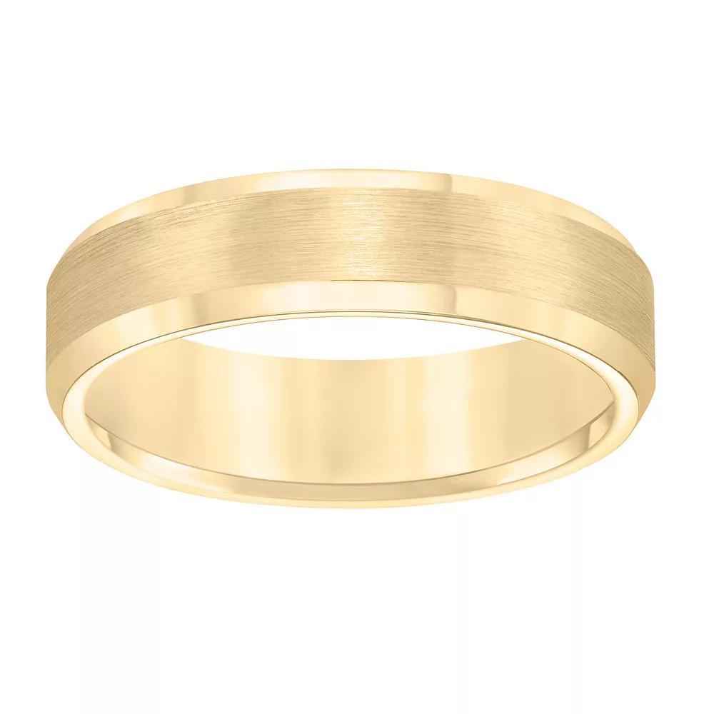 AXL Yellow Tungsten Beveled Edge Men's Wedding Band, Size: 12.50, Gold Tone Product Image