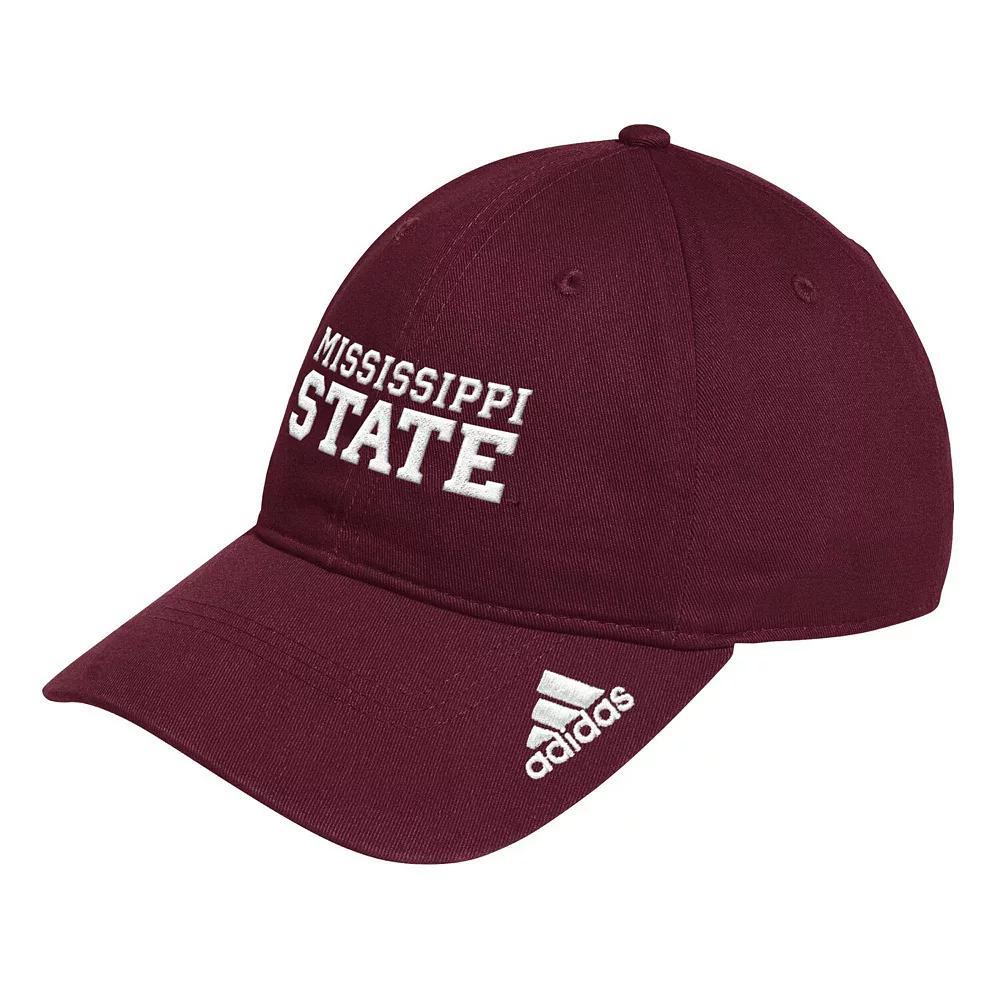 Men's adidas Maroon Mississippi State Bulldogs Locker Room Wordmark Slouch Adjustable Hat, Mst Red Product Image