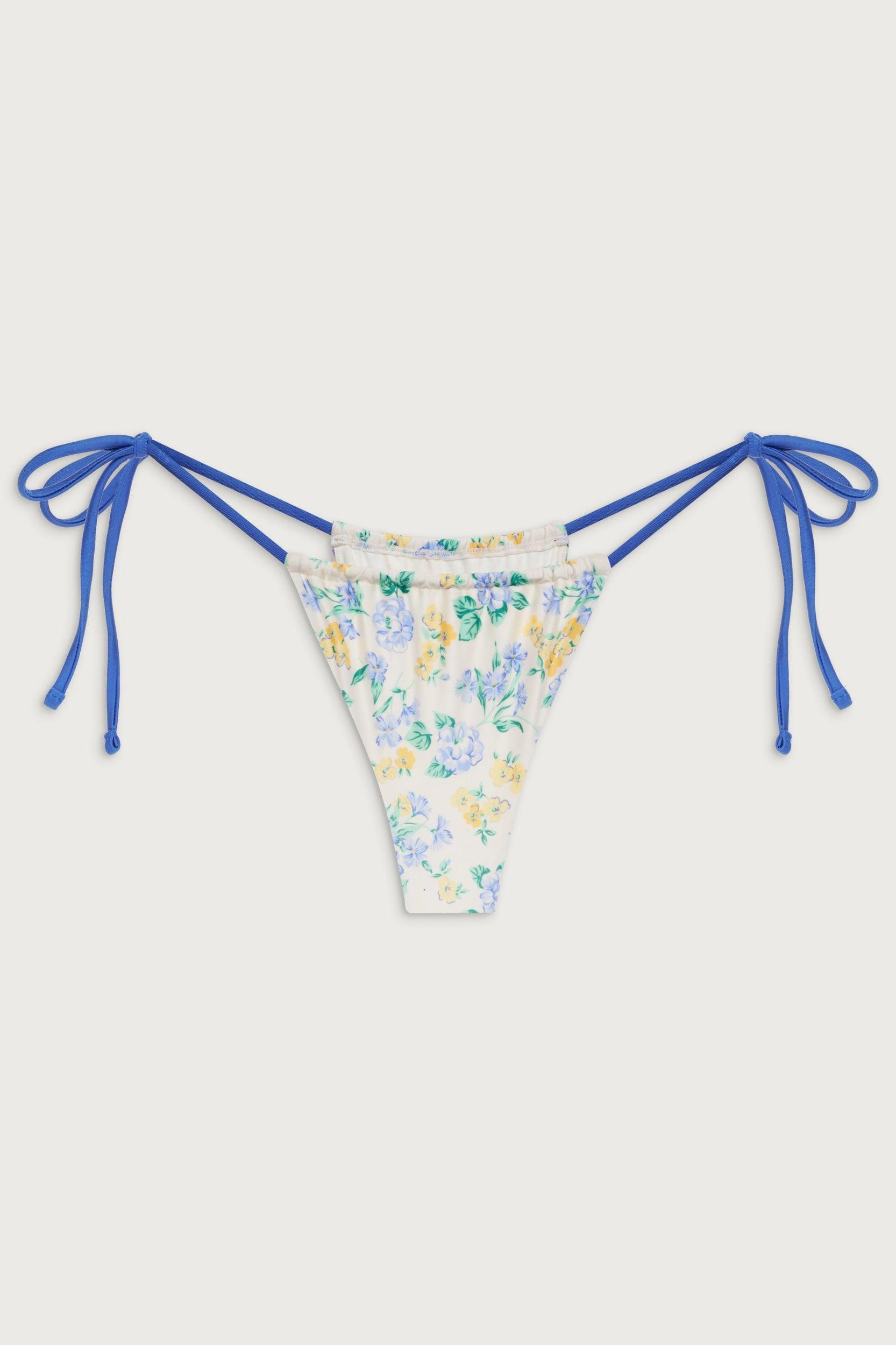 Tia Shine Skimpy Bikini Bottom - Coastal Floral Product Image