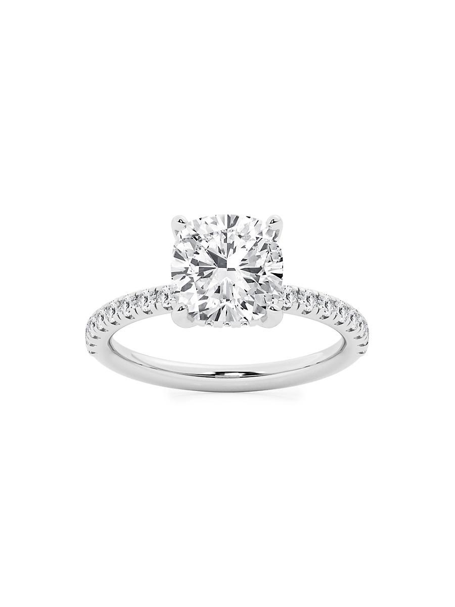 Womens Platinum & Cushion-Cut Lab-Grown Diamond Hidden Halo Ring/0.80-3.41 TCW Product Image