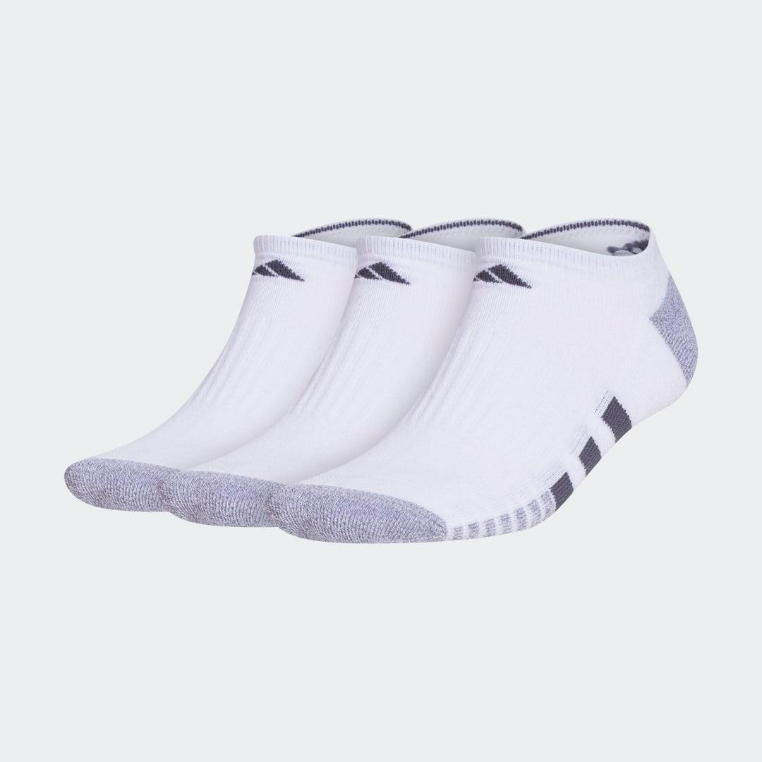 Men's adidas Cushioned 3.0 3-Pack No Show Socks, Size: 6-12, White Product Image