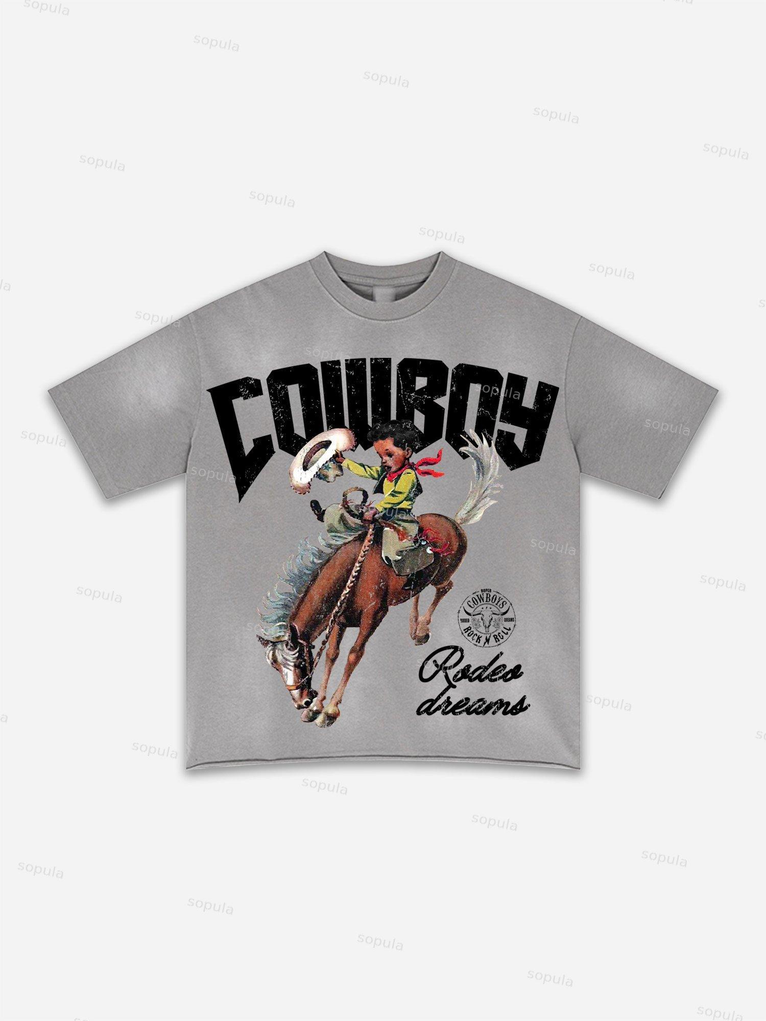 Coors Banquet Rodeo Print Washed T-shirt Product Image