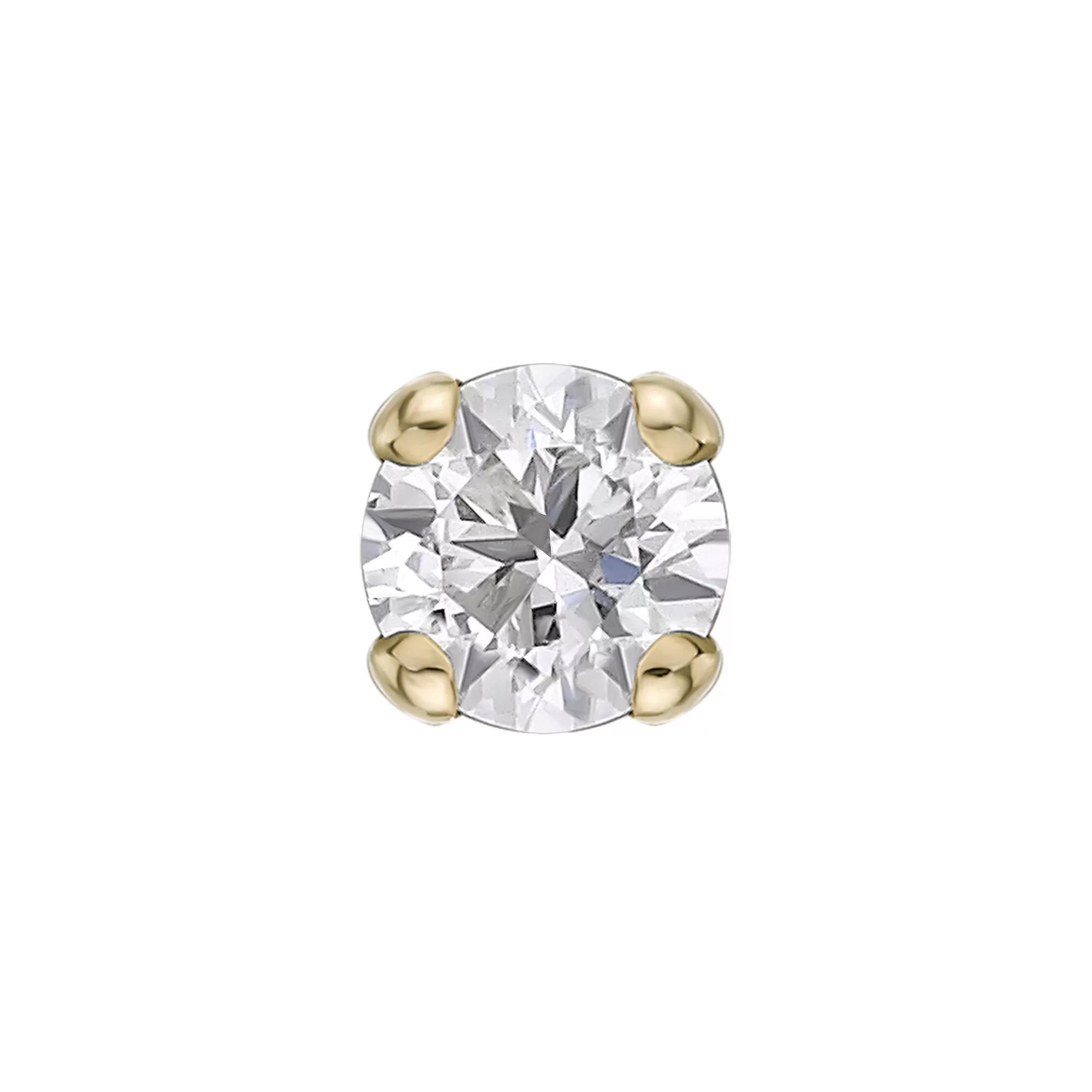 Lila Moon 14k Gold 2.7 mm Diamond Accent Nose Stud, Womens Product Image