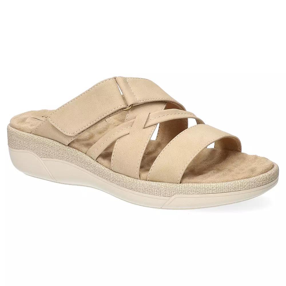 Easy Street Paola Women's Comfort Platform Slide Sandals, Size: 8.5 Wide, Brown Product Image