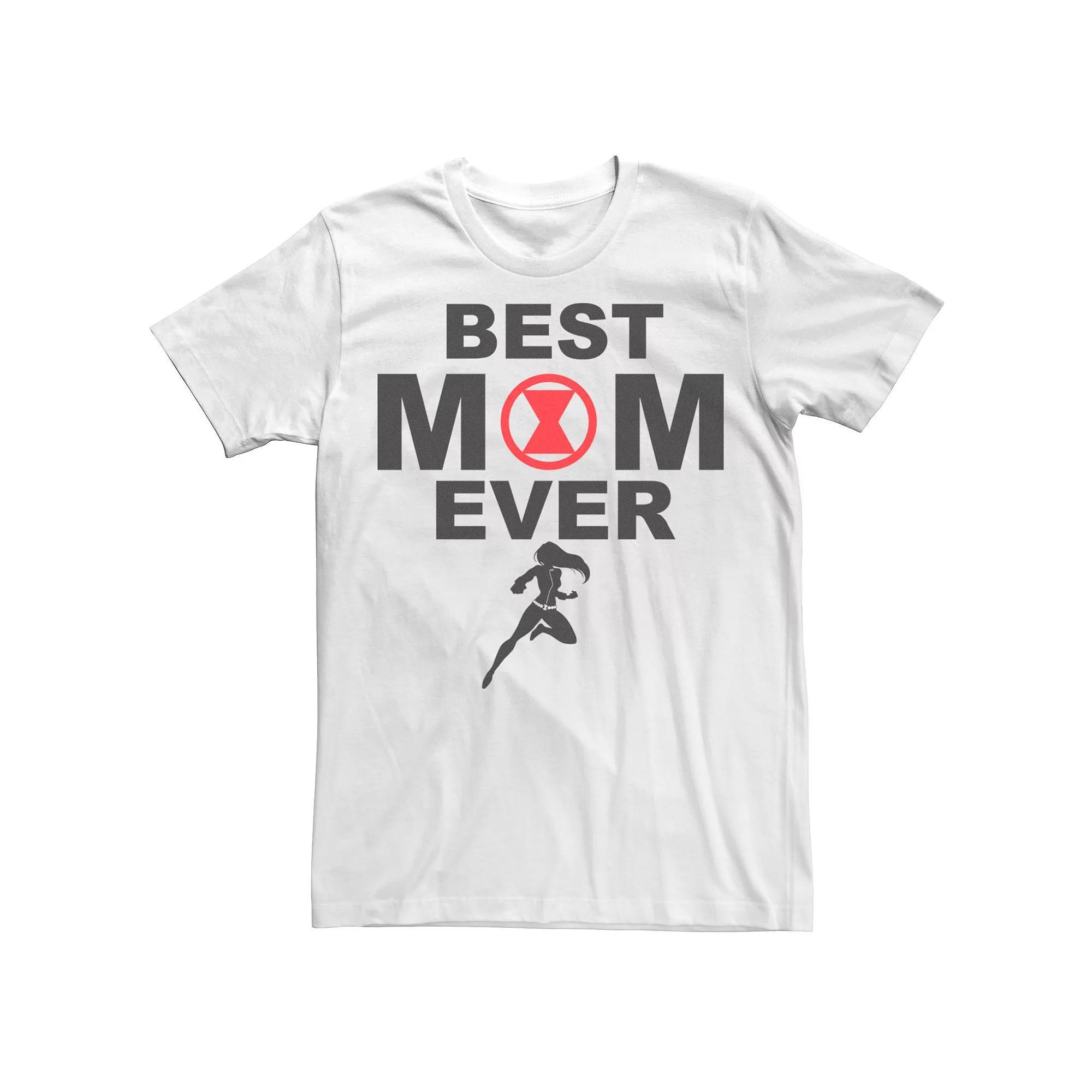 Men's Marvel Black Widow "Best Mom Ever" Tee, Size: 3XL, White Product Image