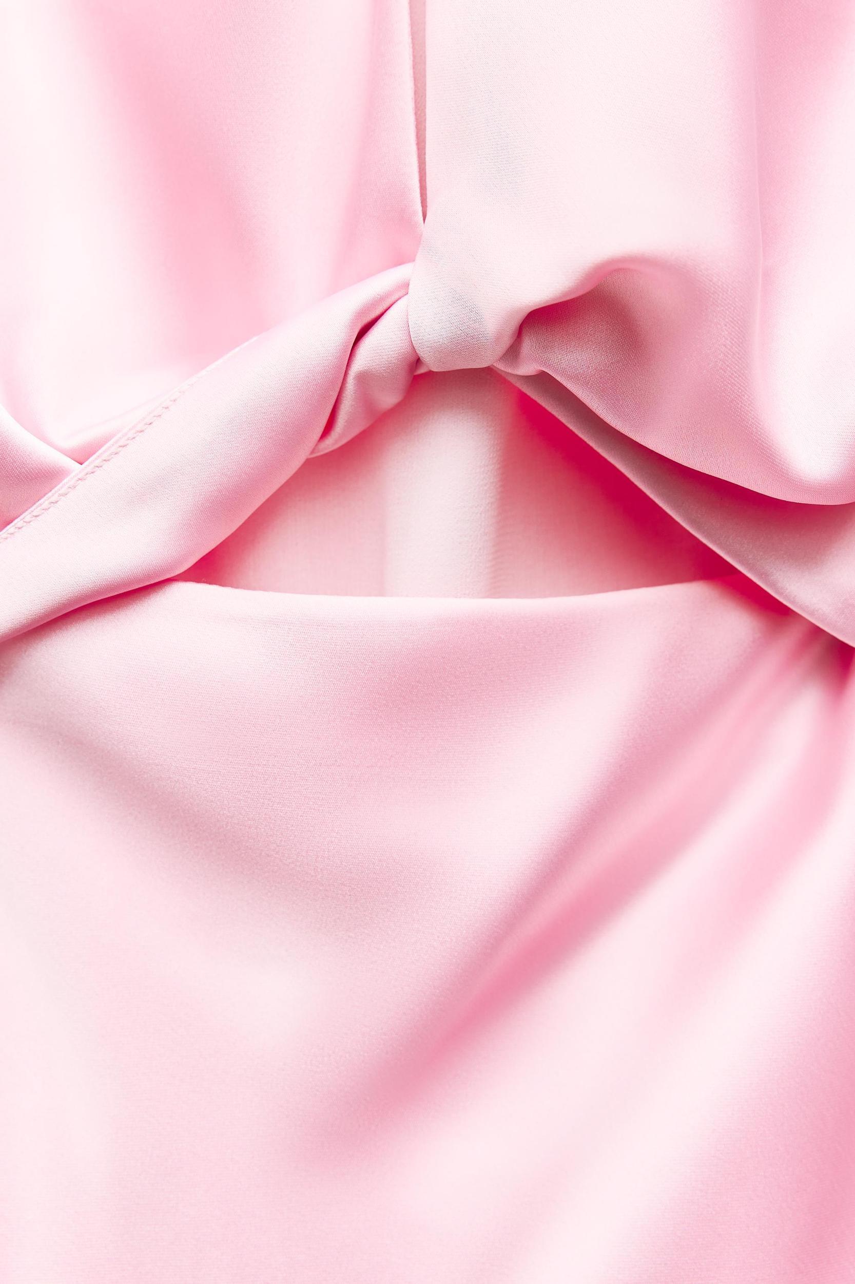 SATIN EFFECT CUT OUT MIDI DRESS Product Image