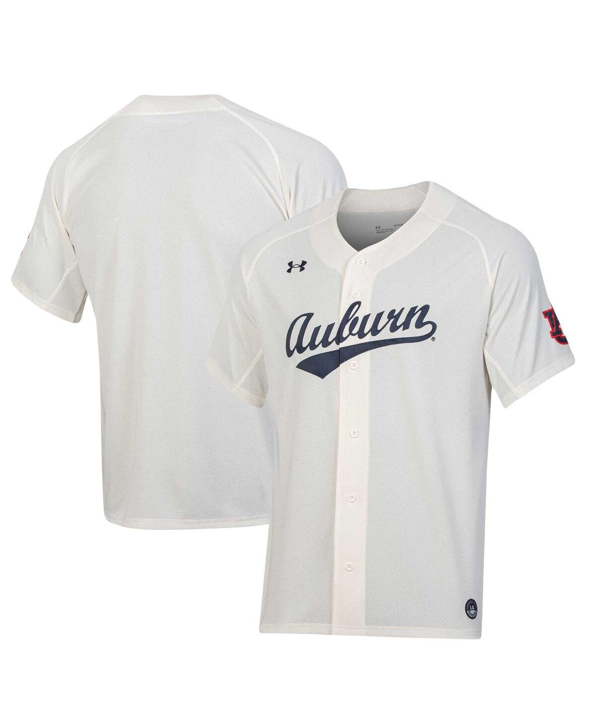 Men's Under Armour Cream Auburn Tigers Replica Baseball Jersey, Size: 2XL, Beige Product Image