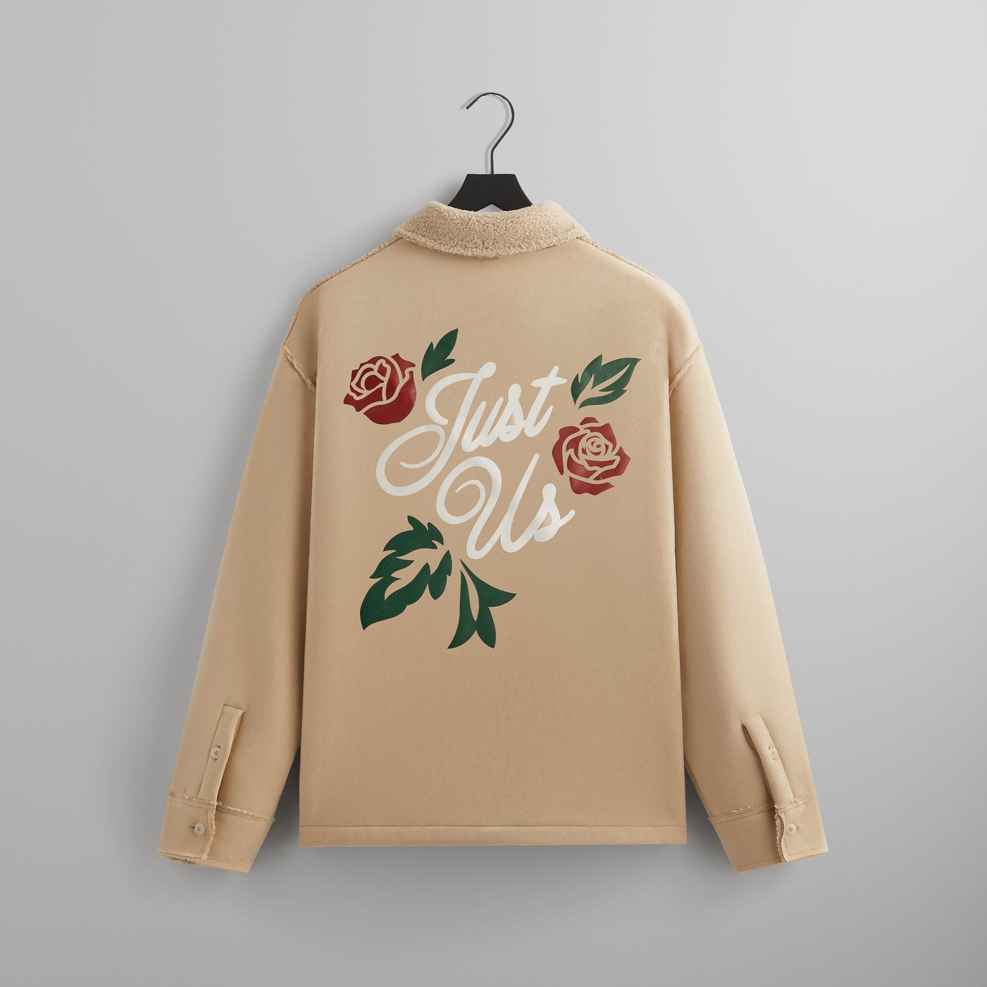 Kith Faux Shearling Long Sleeve Boxy Collared Overshirt - Stolid Male Product Image