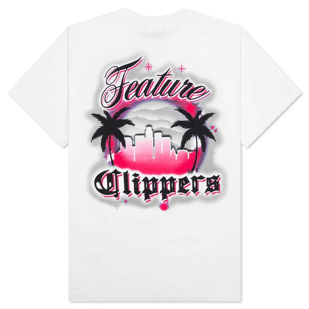 FEATURE x Los Angeles Clippers Airbrush Tee - White Male Product Image