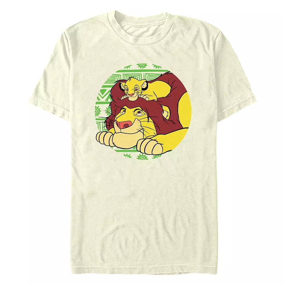 Disney's The Lion King Mufasa And Simba Father Son Moment Men's Graphic Tee, Size: Medium, Natural Product Image
