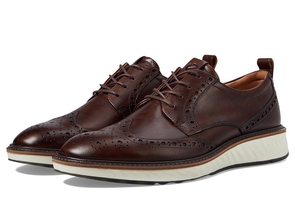 ECCO ST1 Hybrid Brogue Tie (Cocoa ) Men's Shoes Product Image