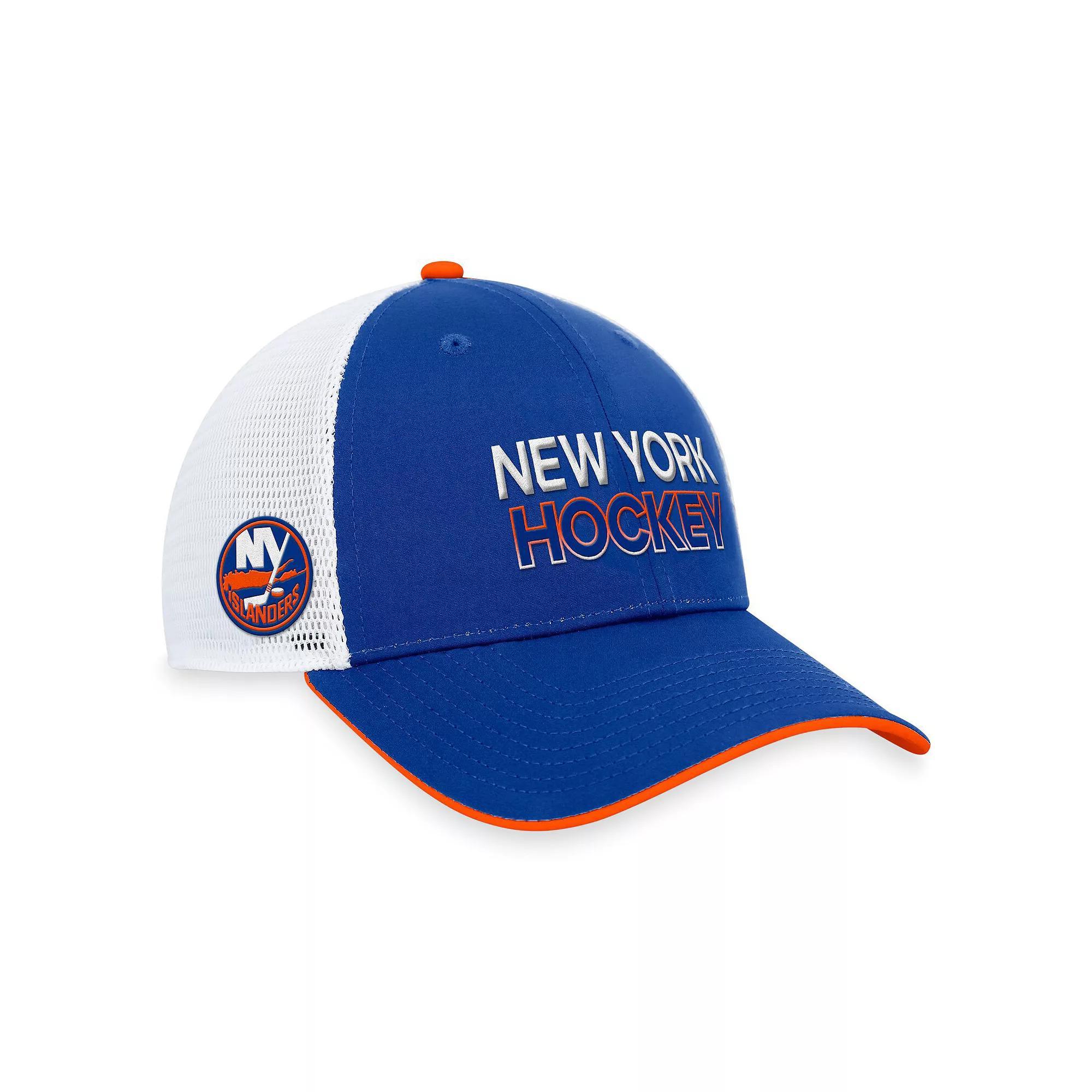 Men's Fanatics Branded  Royal New York Islanders Authentic Pro Rink Trucker Adjustable Hat, Isl Blue Product Image
