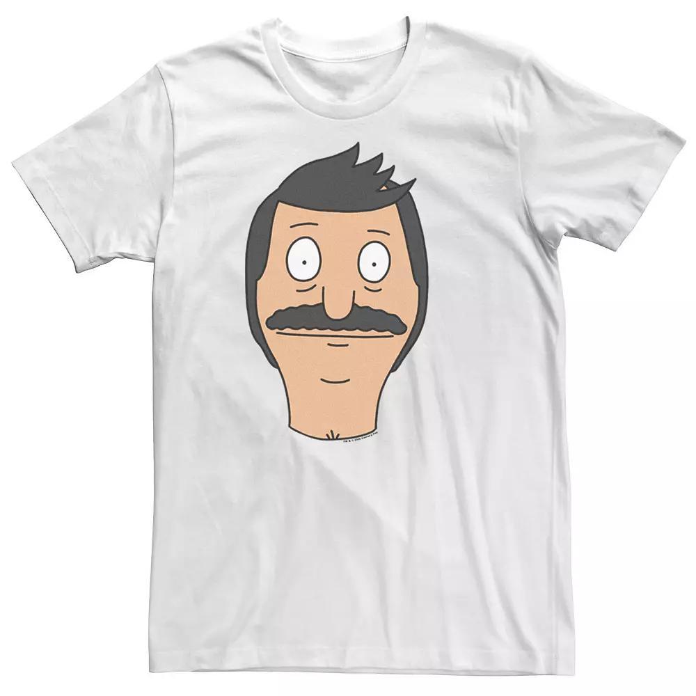 Big & Tall Bob's Burgers Bob Big Face Tee, Men's, Size: 4XL, White Product Image