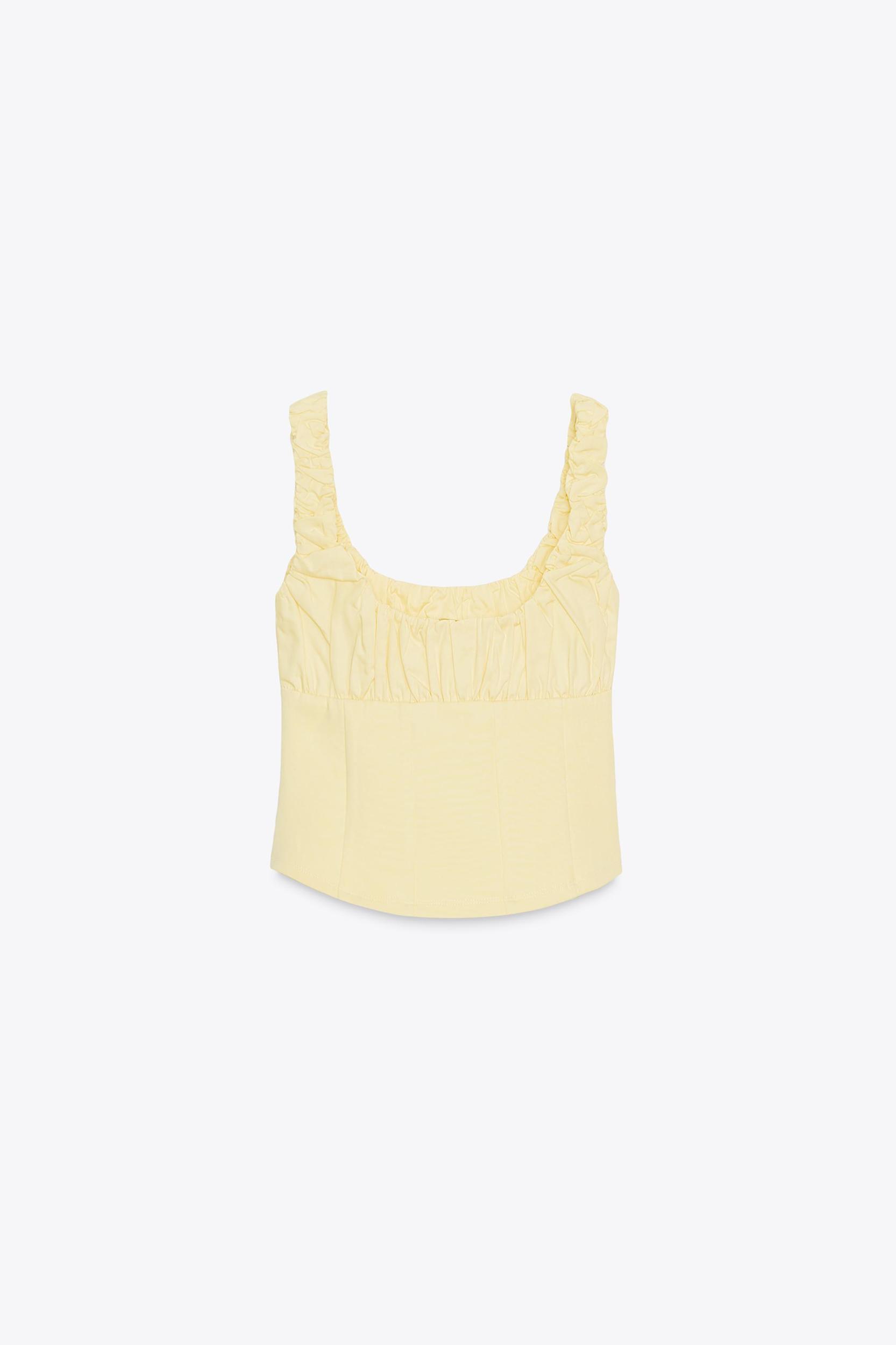 MIXED INTERLOCK POPLIN TOP Product Image