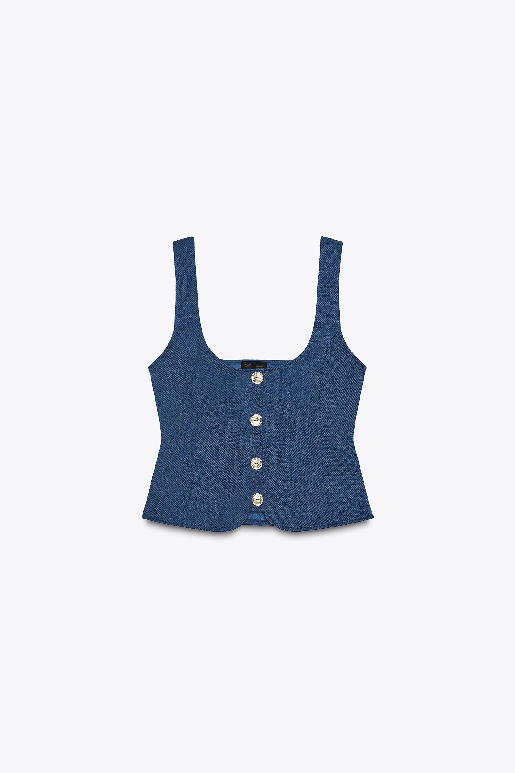 BUTTONED TWILL TOP Product Image