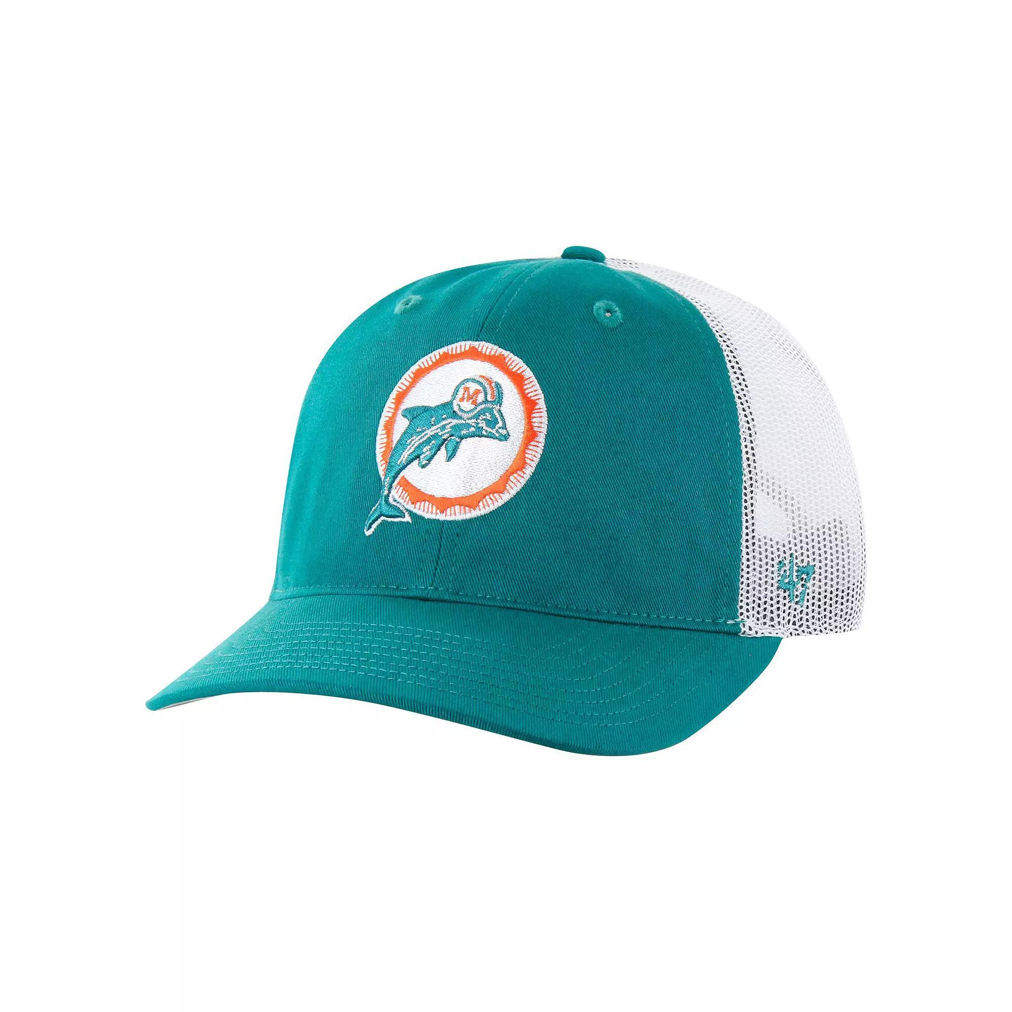 Mens 47 Aqua/White Miami Dolphins Team Unstructured Trucker Adjustable Hat, Turquoise A Product Image
