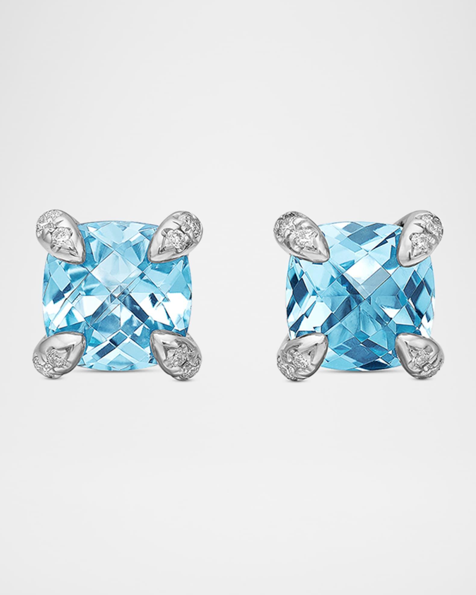 Womens Chatelaine Stud Earrings in Sterling Silver Product Image