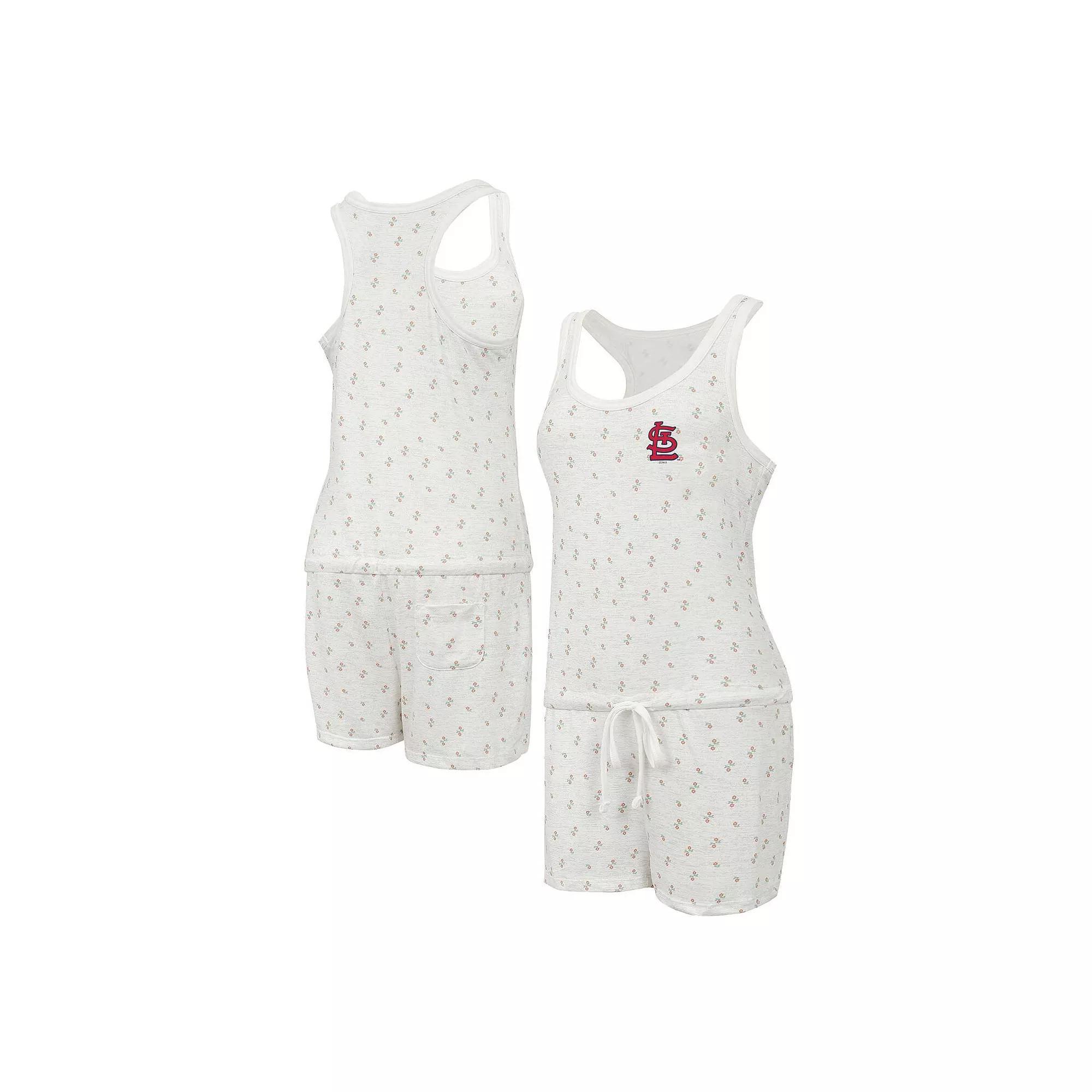 Women's Concepts Sport Cream St. Louis Cardinals Gardner Hacci Knit Romper, Size: XL, Beige Product Image