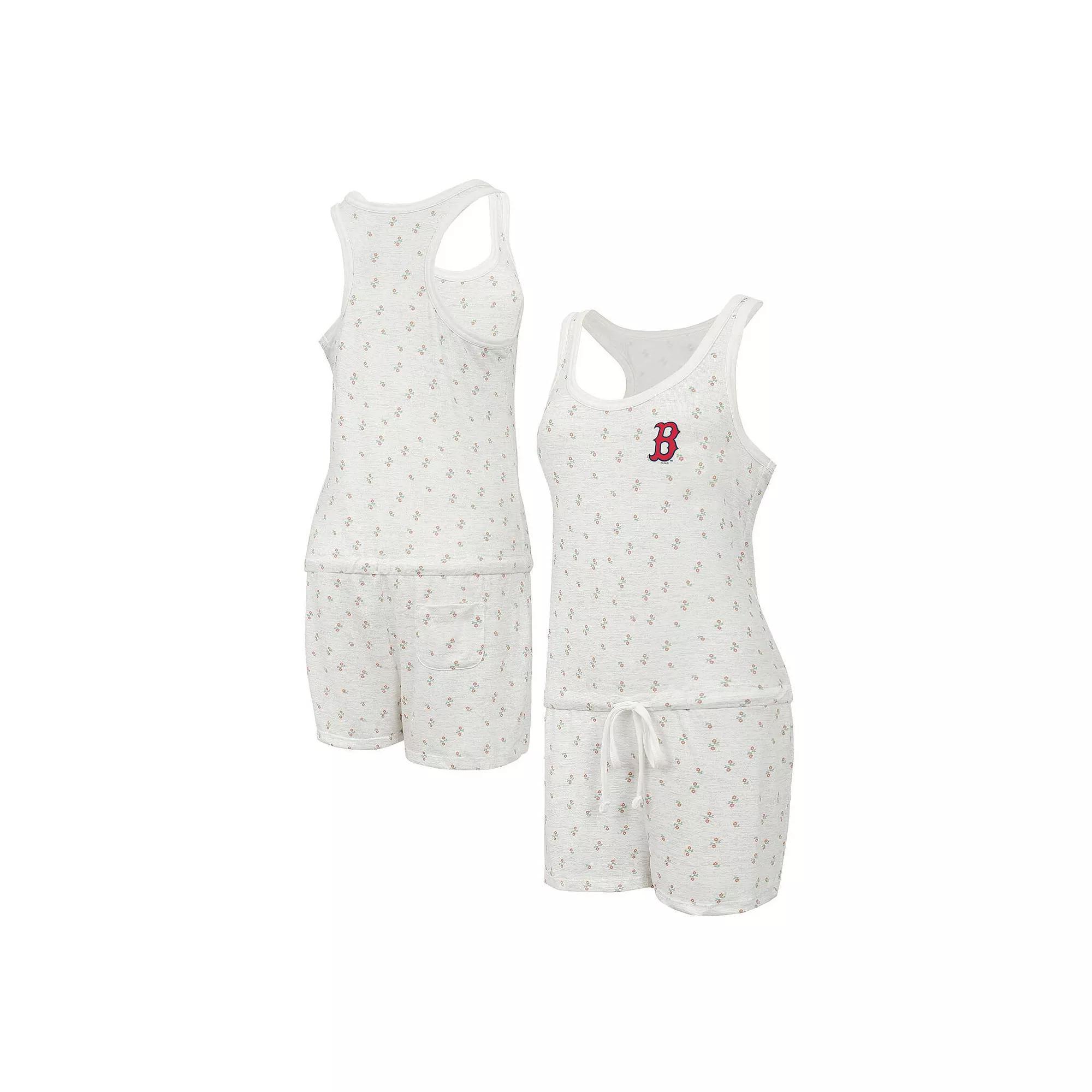 Women's Concepts Sport Cream Boston Red Sox Gardner Hacci Knit Romper, Size: Large, Beige Product Image