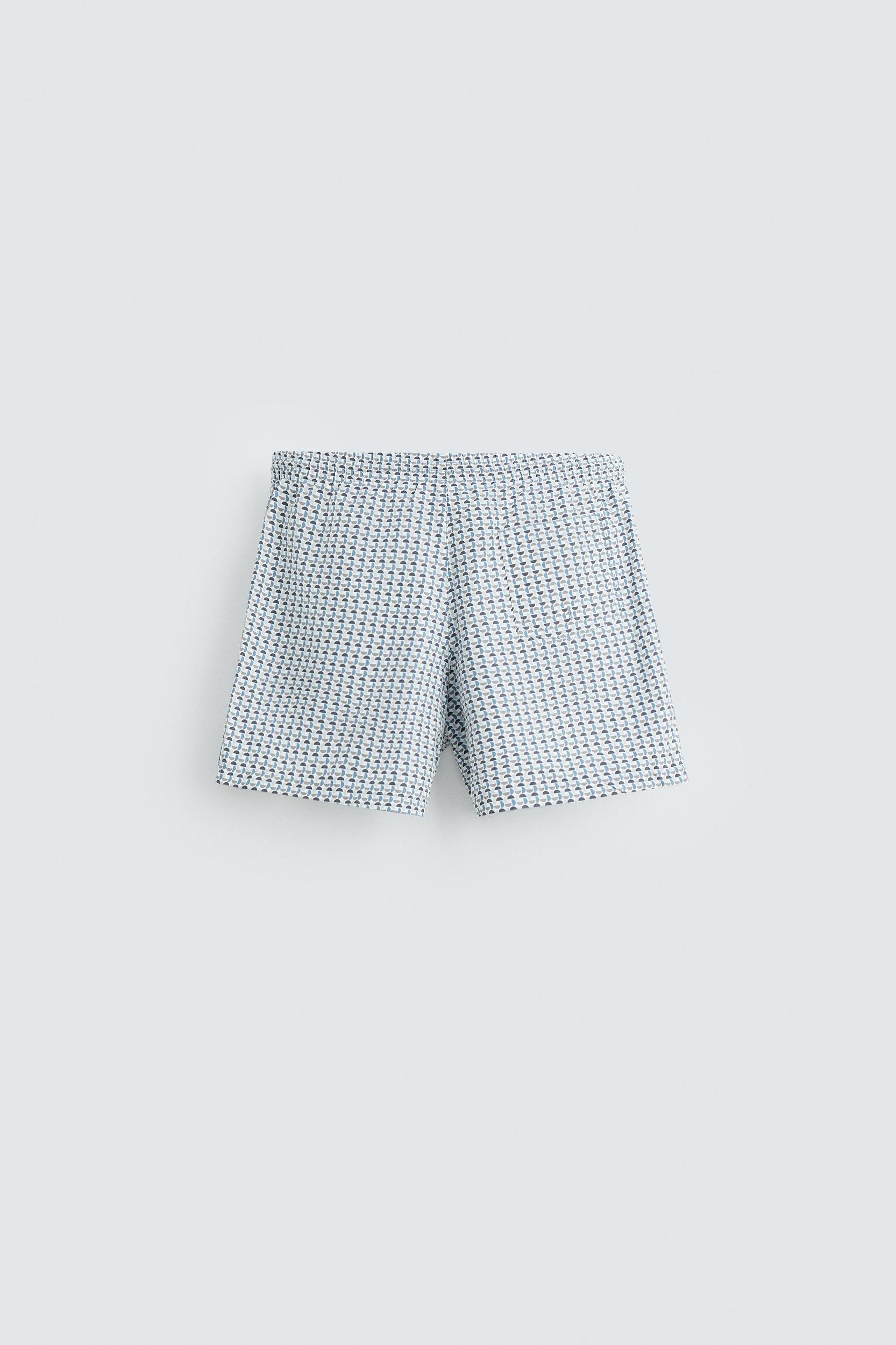 GEOMETRIC PRINT MID-LENGTH SWIMSUIT Product Image