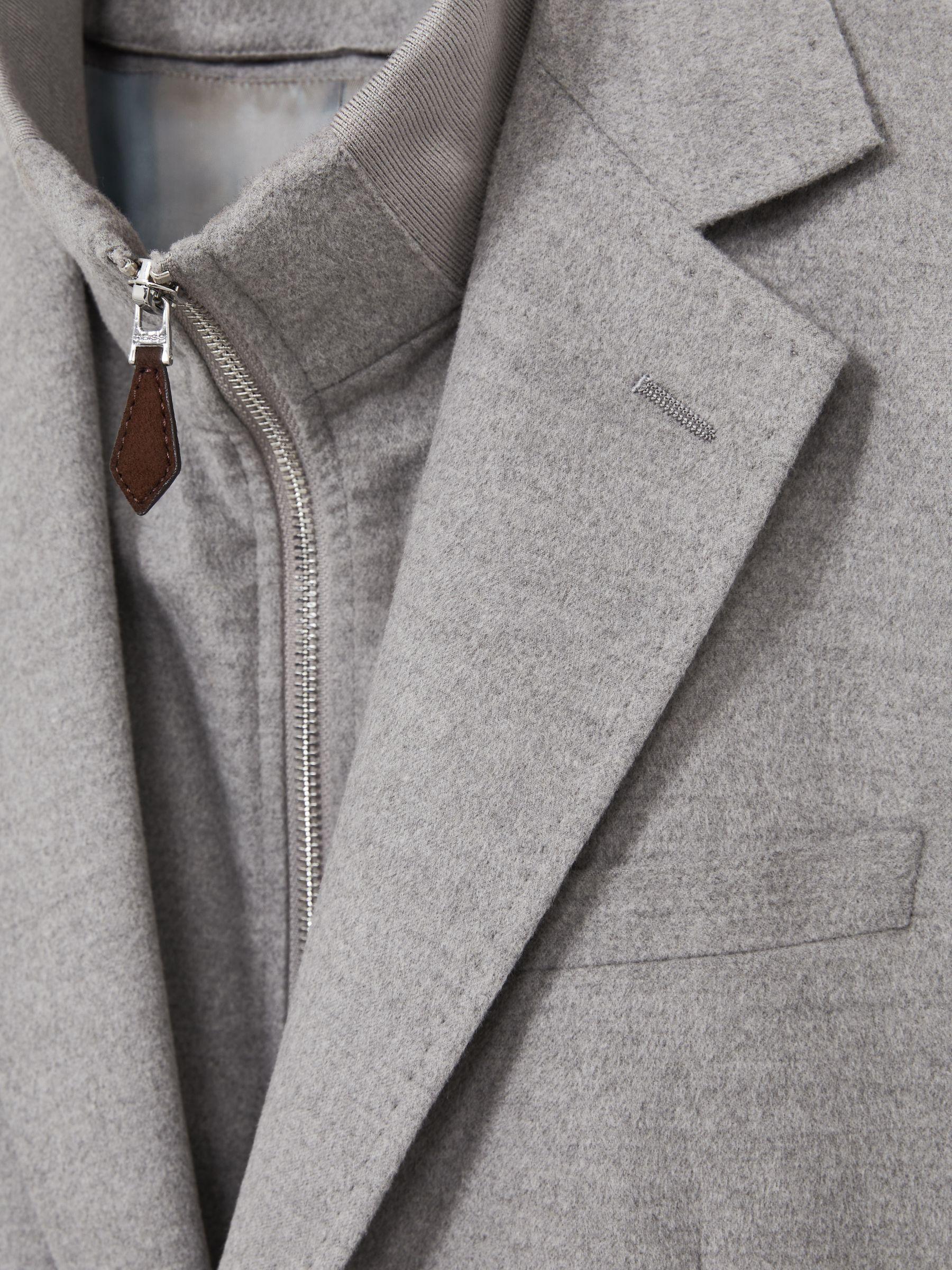 Slim-Fit Pinstripe Suit Trousers in Soft Grey Product Image