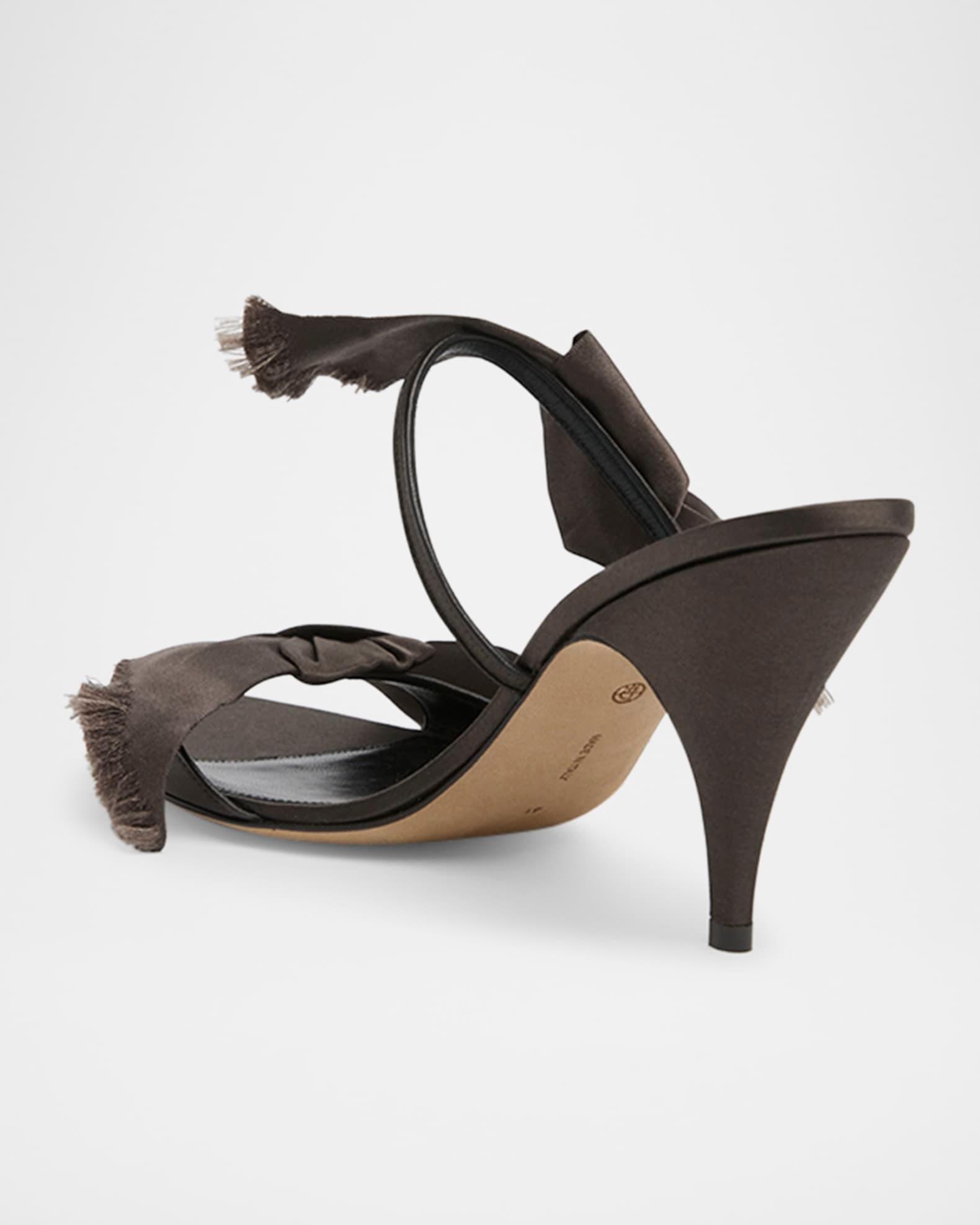 Vika Silk Knot Slide Sandals Product Image