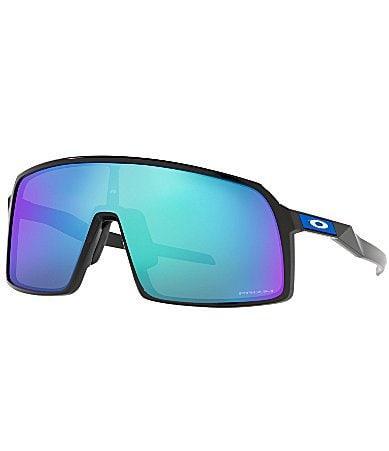 Oakley Mens OO9406 Sutro 37mm Rectangle Sunglasses - Polished Black/Prizm Sapphire Product Image