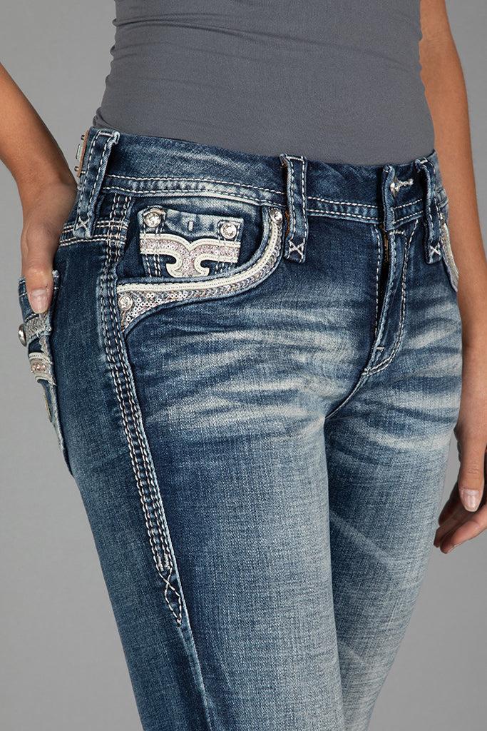 Shell Pink Bootcut Jeans Product Image