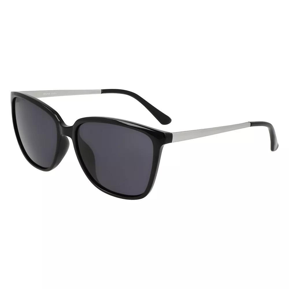 Women's Draper James 56mm Modern Rectangle Sunglasses, Black Product Image
