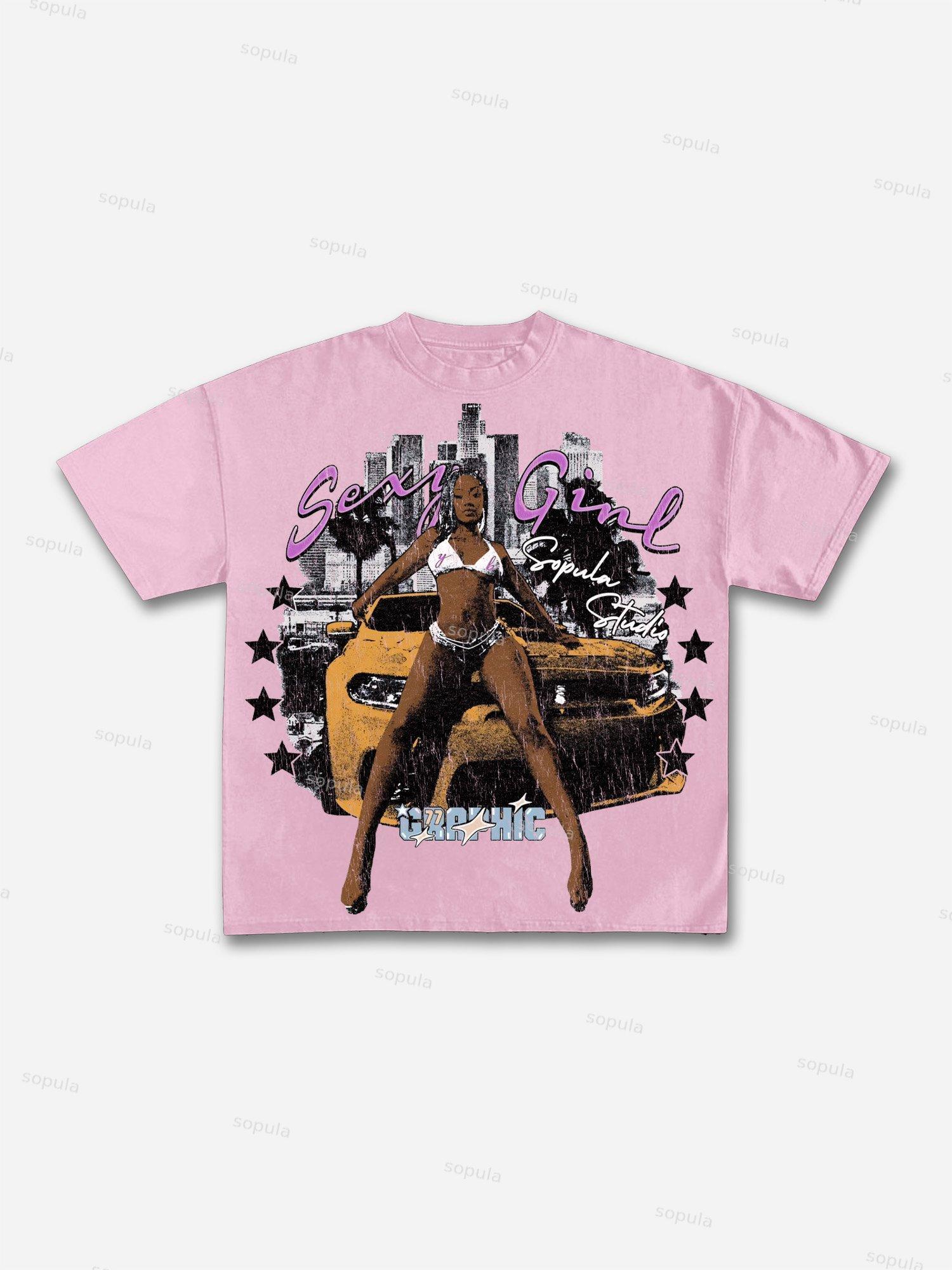 Sopula Abstract Mask Graphic Print Cotton T-shirt Product Image