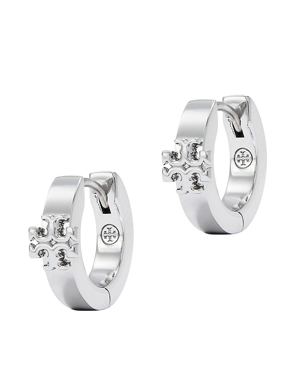 Tory Burch Kira Crystal Huggie Hoop Earrings Product Image