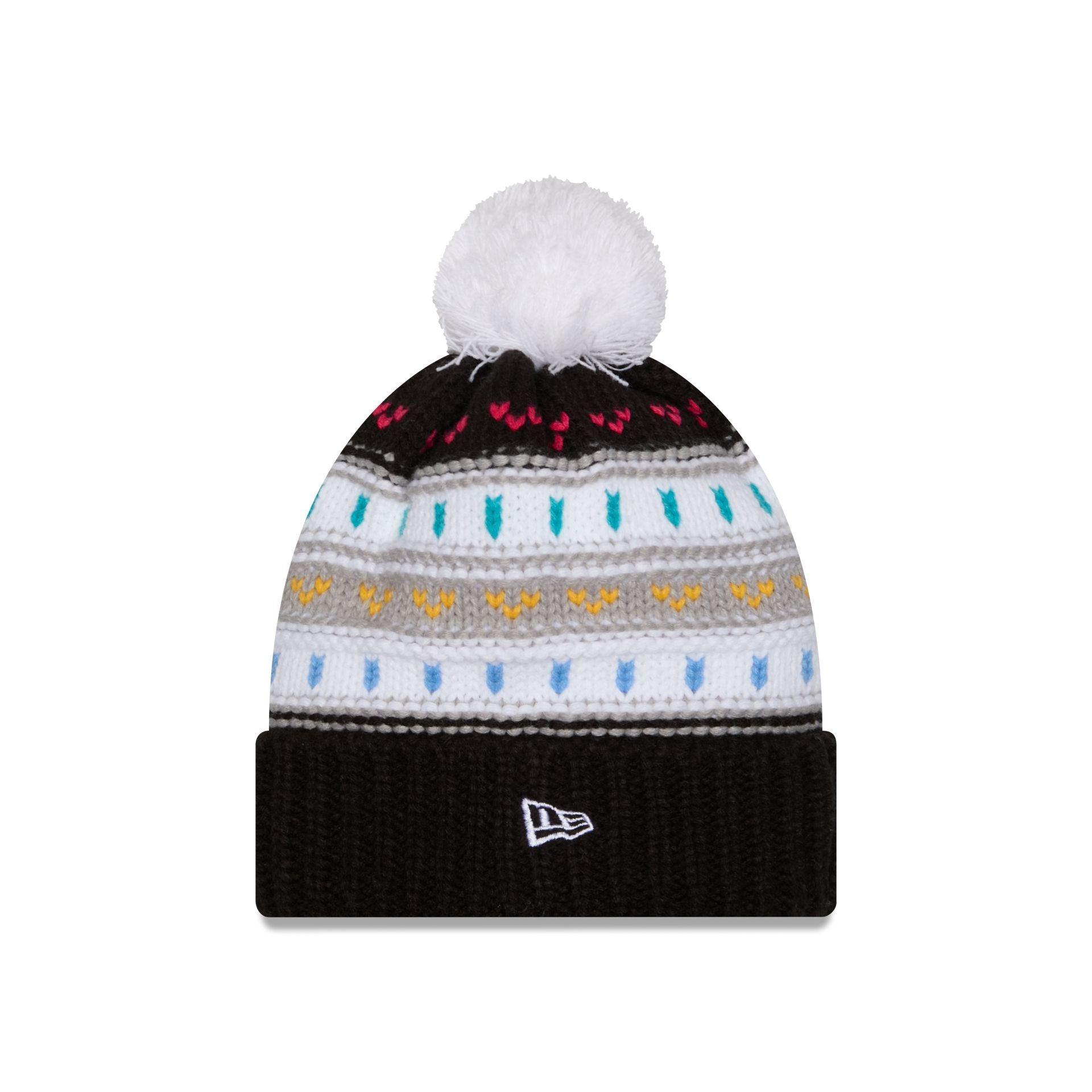 Detroit Lions 2025 Crucial Catch Women's Pom Knit Hat Female Product Image