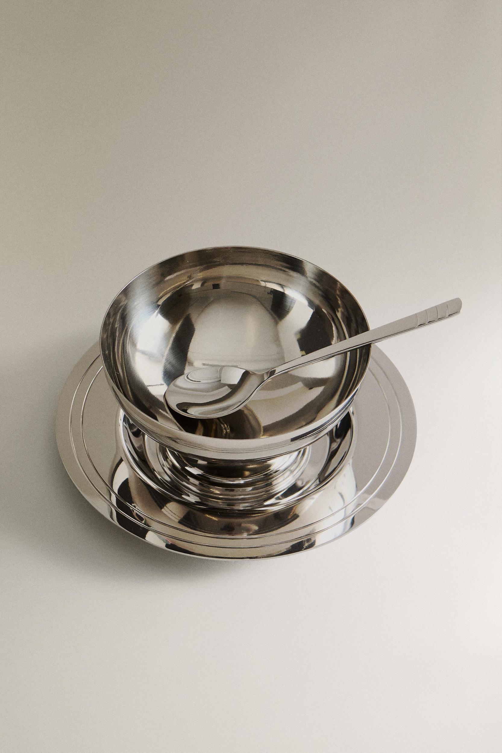 SHINY METAL ICE-CREAM CUP SET Product Image
