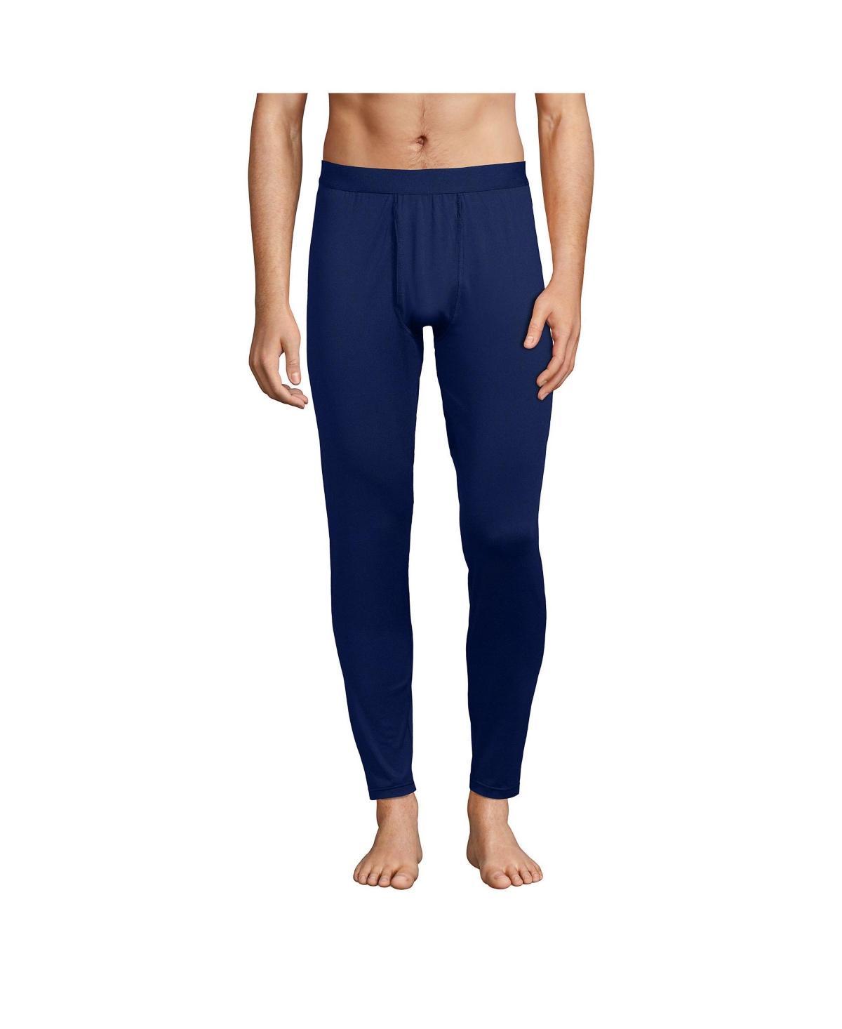 Men's Lands' End Stretch Thermaskin Long Underwear Base Layer Pants, Size: Small, Deep  Blue Product Image