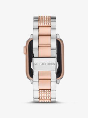 Michael Kors Womens Two-Tone Stainless Steel 3840mm Apple Watch Strap Product Image