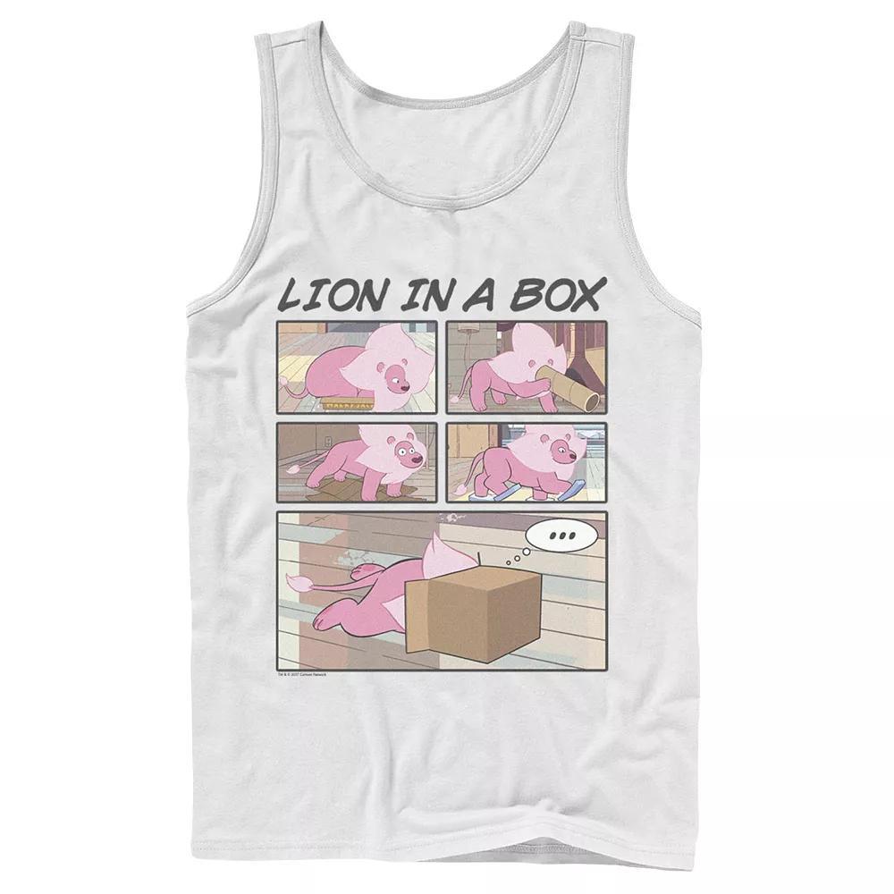 Men's Cartoon Network Stevens Universe Lion In A Box Comic Strip Tank Top, Size: XL, Grey Product Image