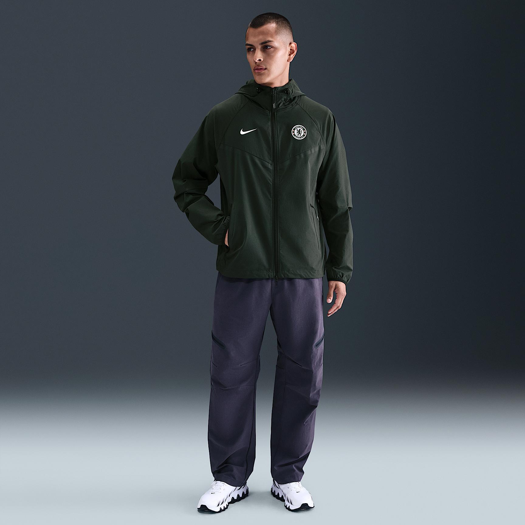 Chelsea FC Tech Windrunner Men's Nike Soccer Woven Full-Zip Jacket Product Image