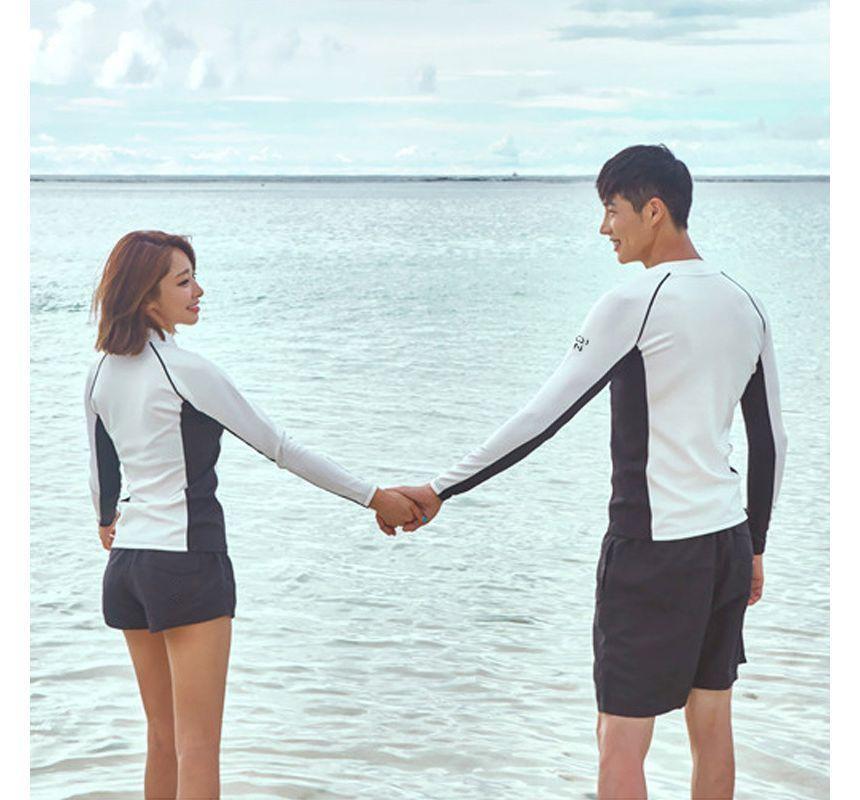 Couple Matching Rash Guard / Swim Top / Shorts / Pants / Set Product Image