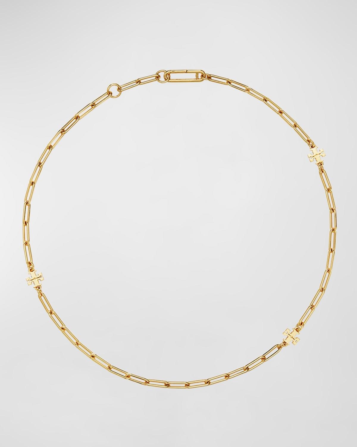 Womens Good Luck 18K-Gold-Plated Or Silvertone Logo Chain Necklace Product Image