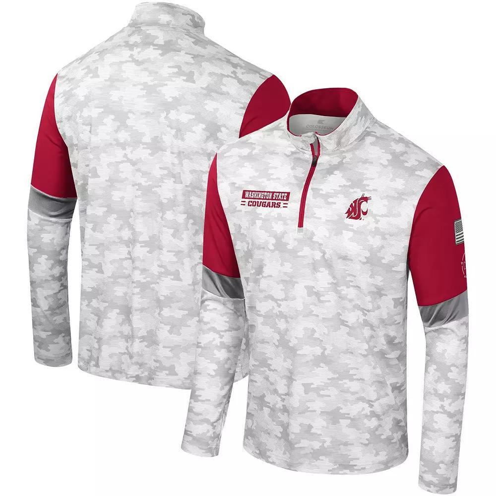 Mens Colosseum Camo Washington State Cougars OHT Military Appreciation Tomahawk Quarter-Zip Windshirt Product Image