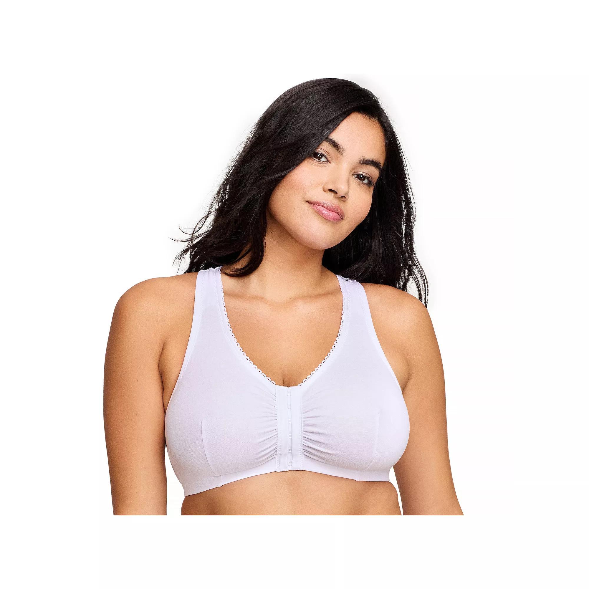 Plus Size Glamorise Full-Figure Complete Comfort Wire-free Cotton T-Back Bra 1908, Women's, Size: 40 Dd/Ddd, Cafe Product Image