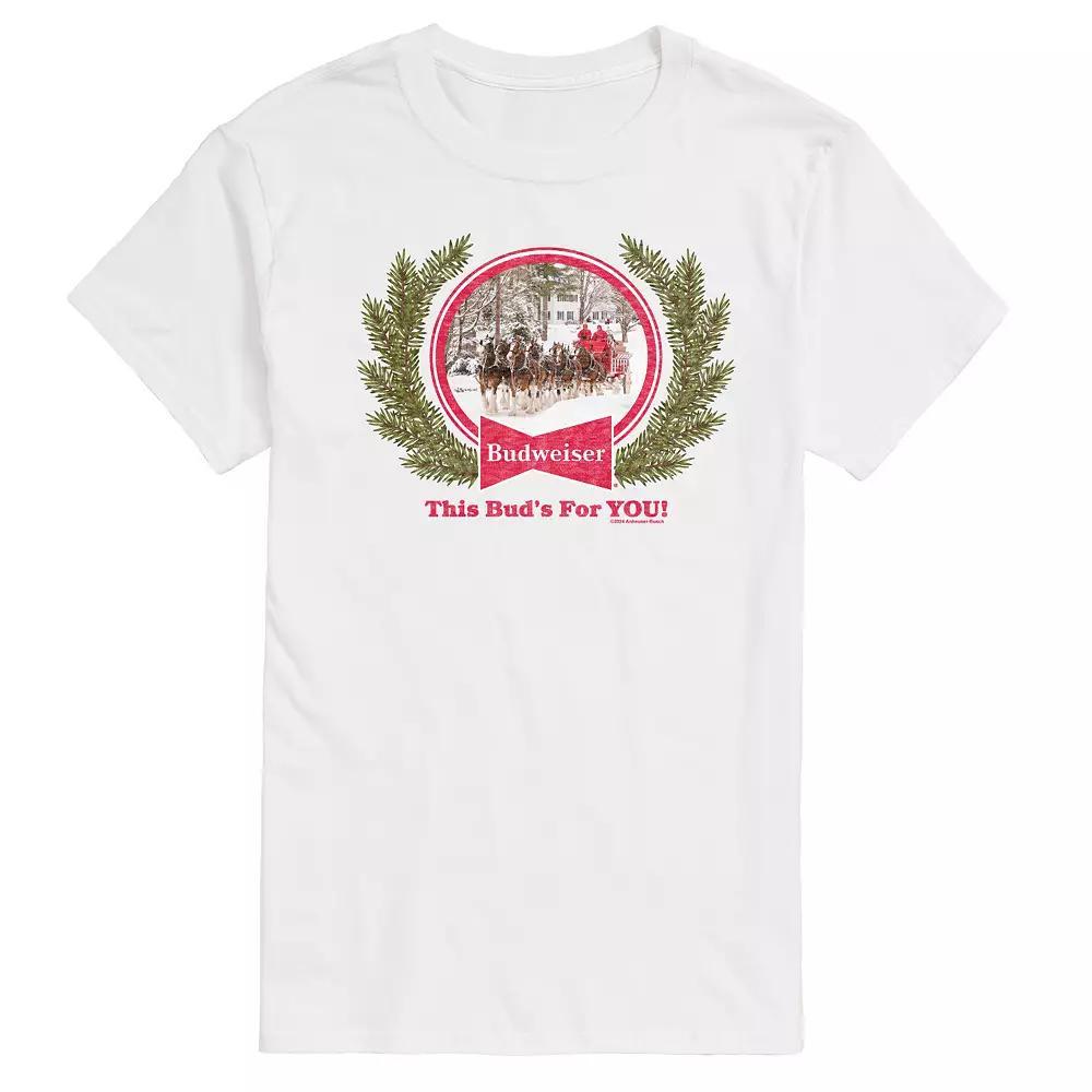 Mens Budweiser Clydesdales Holiday Graphic Tee Product Image