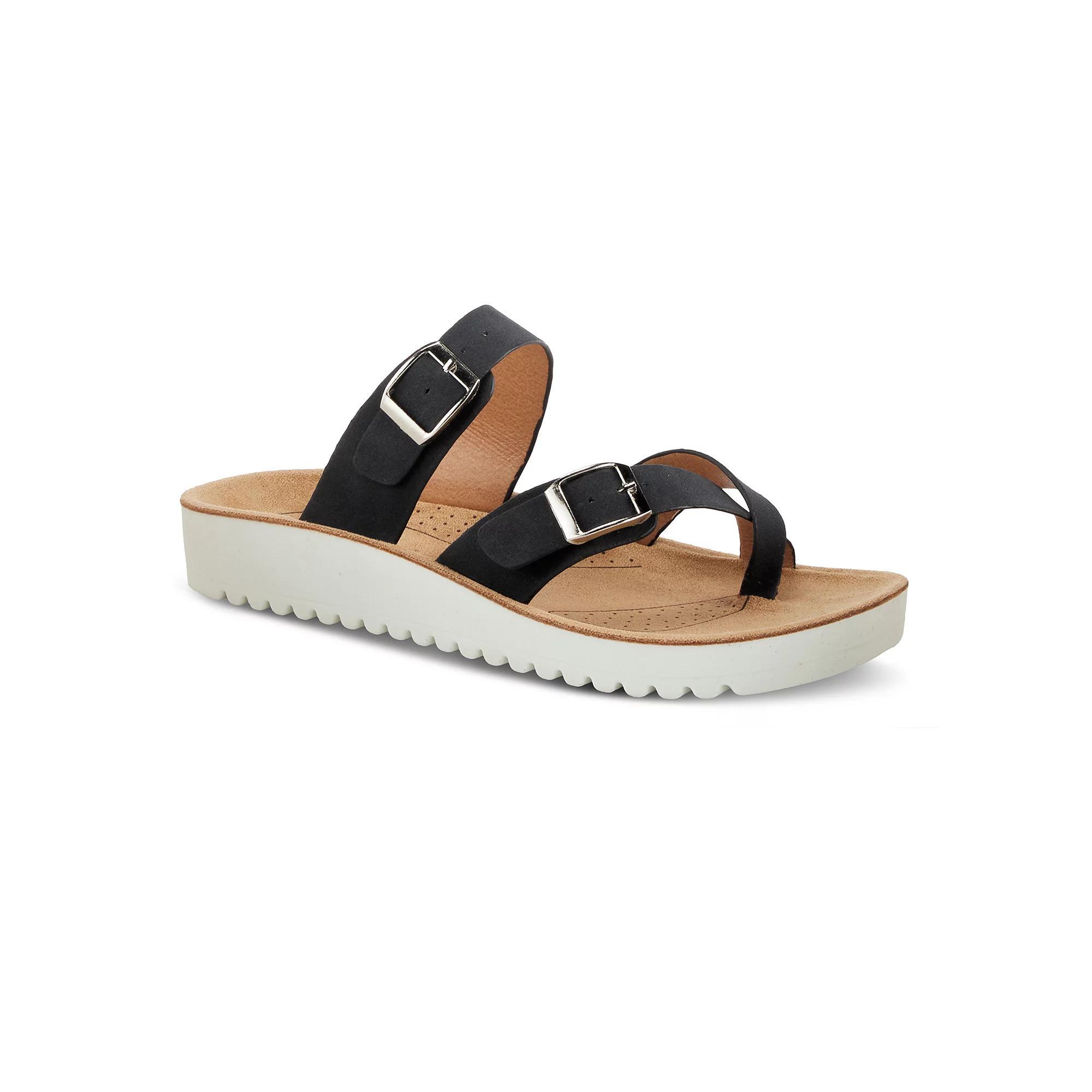 Flexus by Spring Step Bayside Women's Toe Loop Sandals, Size: 41, Blue Product Image