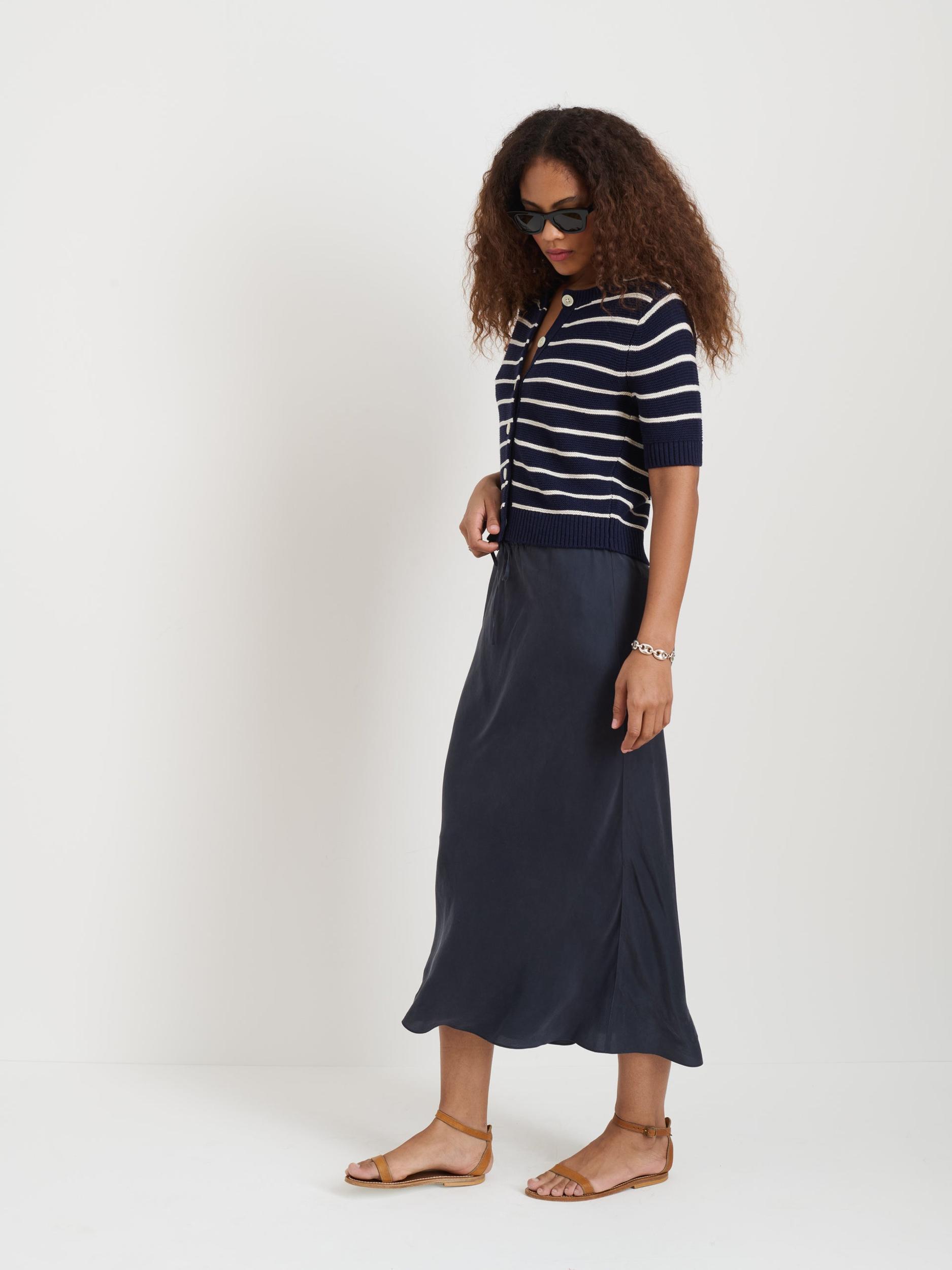 Elle Striped Sweater in Cotton Linen Product Image